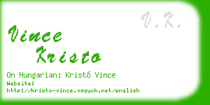 vince kristo business card